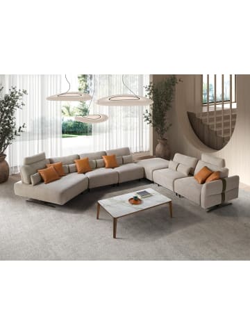 Angel Cerdá Relax-Ecksofa 6274 Chaise Longue Sand/Schwarz – 500x305x87 cm