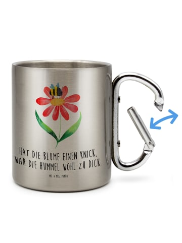Mr. & Mrs. Panda Thermobecher Hummel Blume mit Spruch in Silber