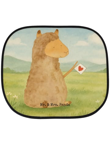 Mr. & Mrs. Panda sonnenschutz Alpaka Fahne Design ohne Spruch in Weiß