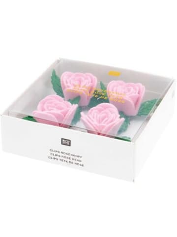 Rico Design Nonbook - Clips Rosenkopf, Rosa