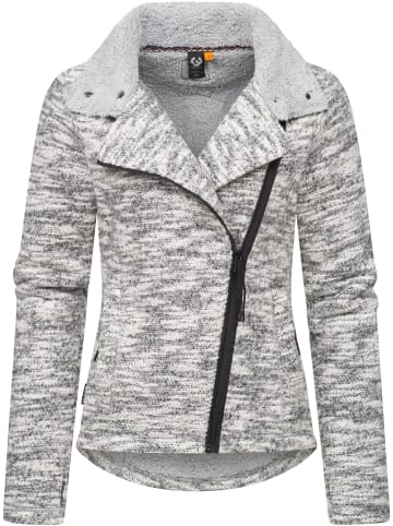 ragwear Strickfleecejacke Saskie Melange in Ash