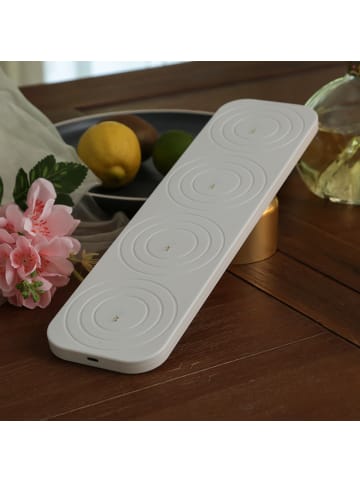 Uyuni Uyuni Ladestation für aufladbare LED Teelichter/Kerzen 34,5x9cm weiß