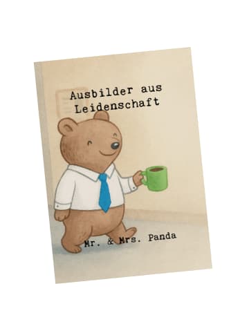 Mr. & Mrs. Panda Postkarte Ausbilder Leidenschaft Design mit Spruch in Weiß