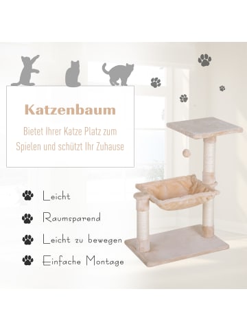 Pawhut Kratzbaum Beige L50 x B36 x H70 cm