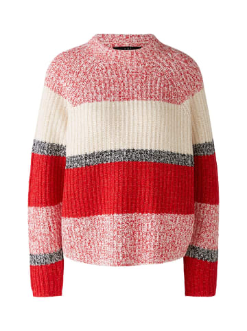 Oui Pullover Baumwollmischung in red white