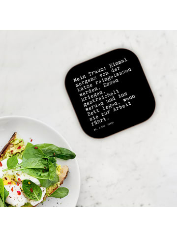 Mr. & Mrs. Panda Untersetzer für Gläser Mein Traum: Einmal morge... in Schwarz