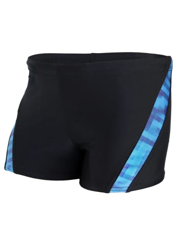 Aquarti Jungen Schwimmhose Kontrastfarbige Einsätze in blau