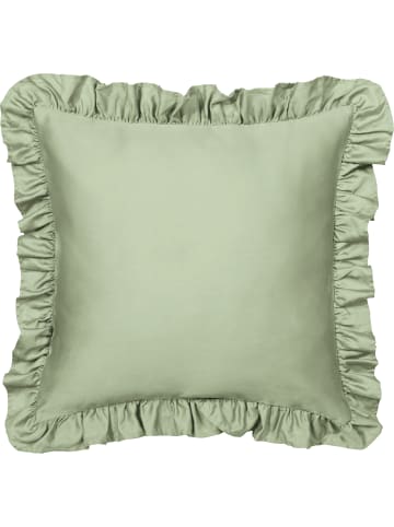 Erwin Müller Mako-Satin Kuschelkissenbezug mit Volant Landshut in jade