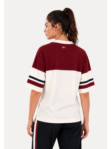 SMILODOX Jersey T-Shirt Vetta in Rot/Weiß