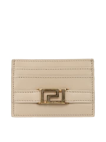 Beige Leder Kartenetui