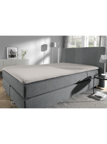 Erwin Müller Single-Jersey Bio Topper-Spannbettlaken Bayreuth in silber