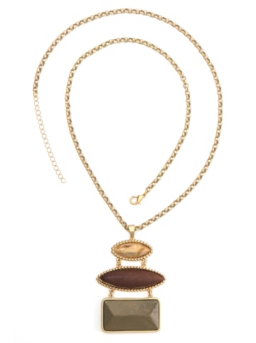 collezione alessandro Lange Kette " Emmy " in khaki
