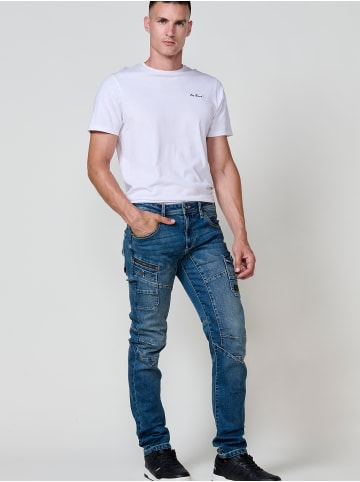 KOROSHI Regular fit workwear jeans. in blau