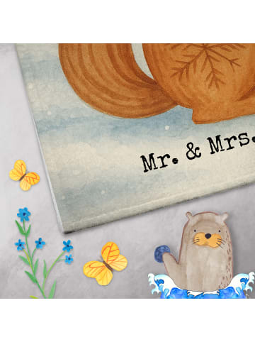 Mr. & Mrs. Panda Gästehandtuch Eichhörnchen Weihnachten Design m... in Weiß