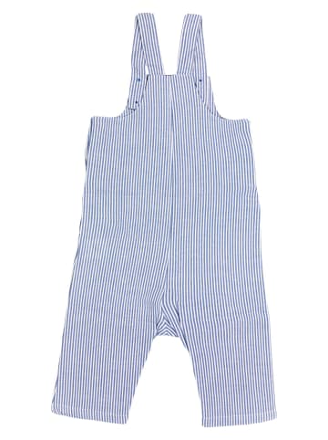 Villervalla Latzhose Stripes in weiß hellblau