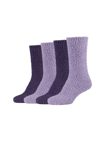 camano Socken Cosy Kuschelsocken Flauschig Warm Damen Lang Flauschsocken Für Winter Plüschsocken Set Frauen 4er Pack warm & cozy in mulberry purple