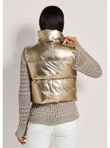 MADELEINE Sommerweste mit Glanz-Finish in goldfarben