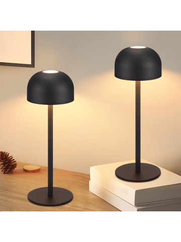 ZMH 2er-Set Tischleuchte LED in schwarz Touch Dimmbar Tragbare Kabellos