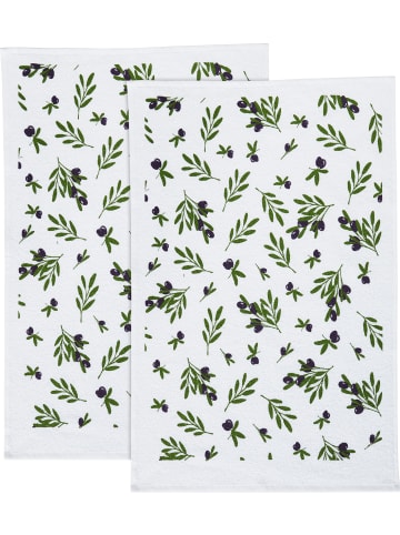 Erwin Müller Frottier, Baumwolle Frottier-Geschirrtuch 2er-Pack in Oliven