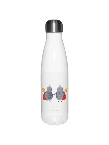Mr. & Mrs. Panda Thermosflasche Sternzeichen Zwilling ohne Spruch in Weiß