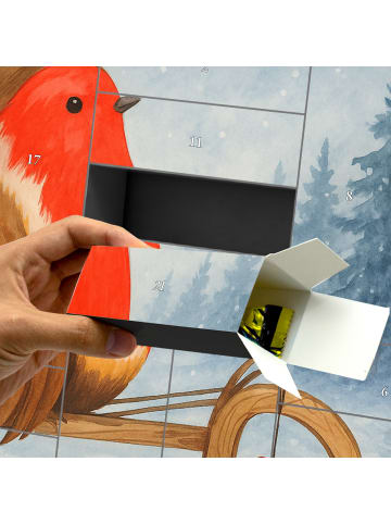 Mr. & Mrs. Panda Adventskalender Rotkehlchen Schlitten Design oh... in Weiß