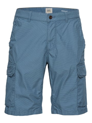 Camel Active Regular Fit Cargo Shorts mit Minimal Print in Blau