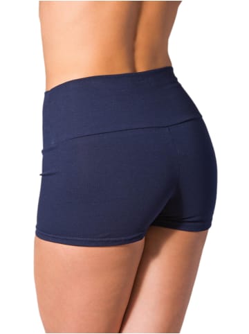 Alkato Alkato Damen Sport Shorts mit Hohem Bund in dunkelblau