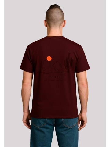 F4NT4STIC T-Shirt Escape Discover the World Savannah in maroon