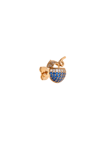 faina Women Stud Earrings in Rose Gold Navy