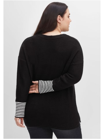 sheego Pullover in schwarz