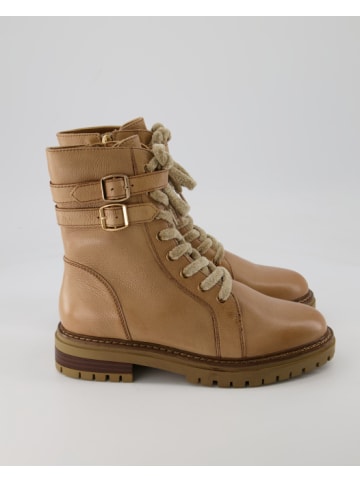 Terry Biker Boots in Beige