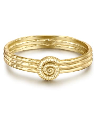 Glanzstücke München Ring Muschel aus Sterling Silber in gelbgold