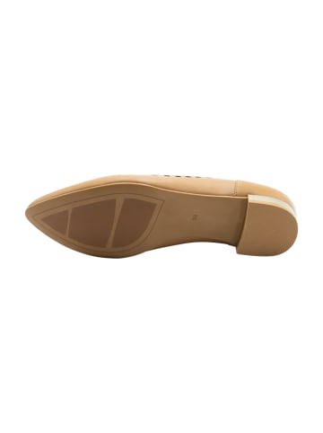 Usha Leder Ballerinas in Beige