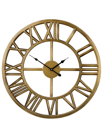 Beliani Wanduhr NOTTWIL in Gold - (W) 61 x (H) 61 x (L) 2 cm
