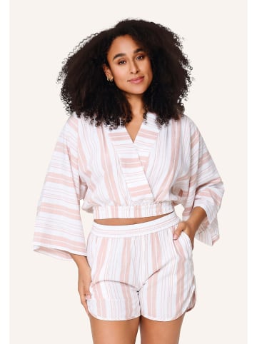 Linga Dore Shortama in Beige Streifen