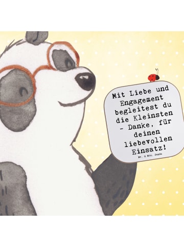 Mr. & Mrs. Panda Tischschoner Spruch Liebevolle Erzieher mit Spruch in Weiß