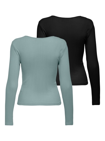 JDY 2er-Pack Top in Silver Blue