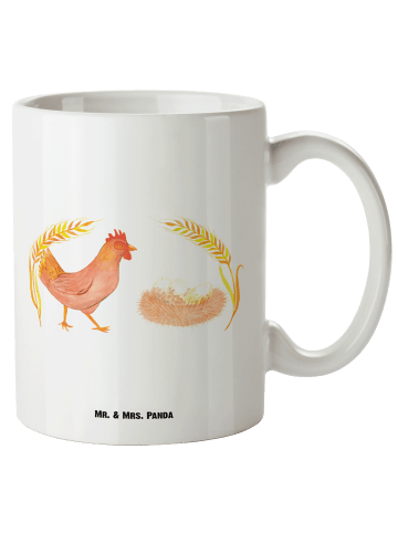 Mr. & Mrs. Panda XL Tasse Huhn Stolz ohne Spruch in Weiß