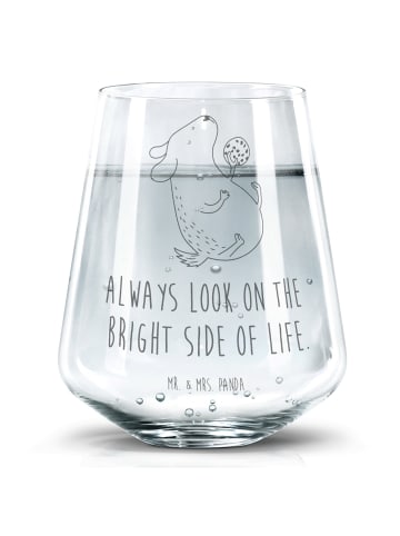 Mr. & Mrs. Panda Trinkglas Hund Keks mit Spruch in Transparent
