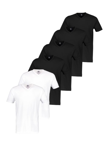 Lerros T-Shirt Basic in Schwarz / weiß