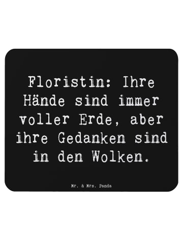 Mr. & Mrs. Panda Mouse Pad Spruch Floristin Tagträumerin mit Spruch in Schwarz
