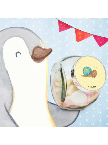 Mr. & Mrs. Panda Vorratsdose Glas Schnecke Sir ohne Spruch in Gelb Pastell