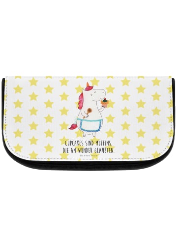 Mr. & Mrs. Panda Kosmetiktasche Einhorn Küche mit Spruch in Weiß