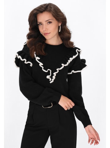 faina Women Sweater in black white
