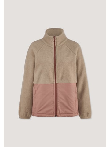 Hessnatur Hessnatur Wollfleece Jacke Relaxed aus Bio-Merinowolle mit Bio-Baumwolle in sand