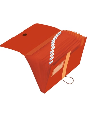 Herlitz Fächermappe A4 Recycling PP 12 Fächer orange to go