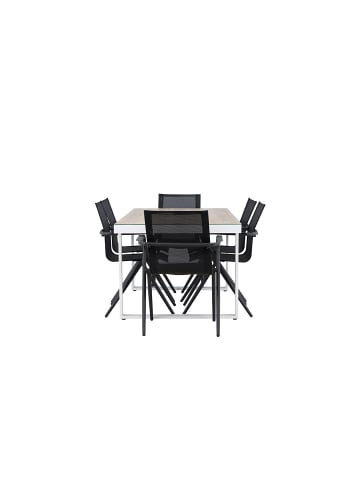 ebuy24 Gartenset Merlo 7-teilig Weiß 90 x 200 cm