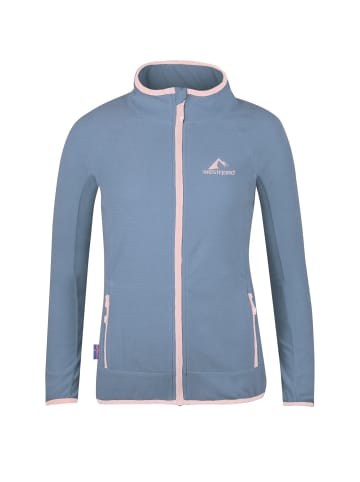 Westfjord Fleecejacke "Reynisfjara" in Klippenblau/Pfirsisch