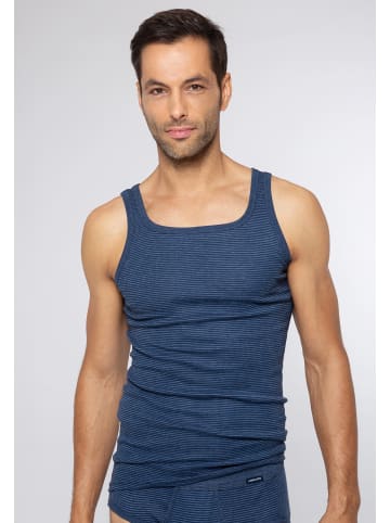 Ammann Unterhemd / Tanktop Jeans Feinripp in Blau