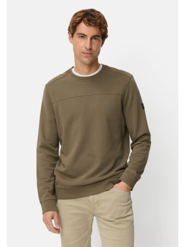 Camel Active Pullover mit Backprint in Olivgrün